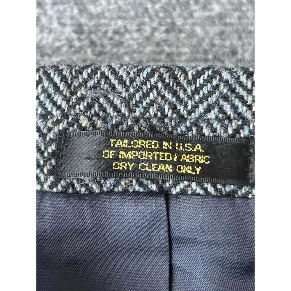 Vintage Orvis Harris Tweed Blazer Coat Mens 46 Wool Herringbone‎ 2 Button USA